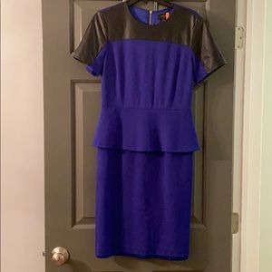 Ted Baker Leather Detailed- Peplum Dress
